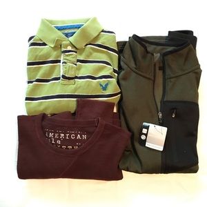Bundle 3 Items Mens Long Sleeve Tops Size Large
